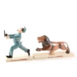 Two Coalport Guinness figures, Zoo Keeper, 19cm, and Lion; ...