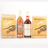 Assorted spirits, mixers, and Armagnac, including 2 bottles of Michel Faure Bas Armangac, 1950, a