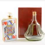 A Haviland Limoges porcelain 'Queen of Hearts' decanter, for Cognac Frapin; and a HENNESSY PARADIS
