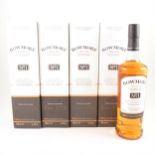 BOWMORE - No. 1 - Islay single malt Scotch whisky, four bottles