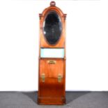 Vintage mahogany railway vanity unit