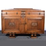 An oak sideboard,