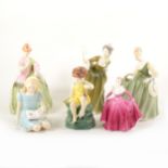 Royal Worcester and Royal Doulton figures.