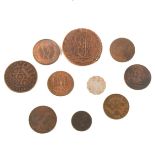 South Africa 21/2 Shillings, 1893, (drilled); 2 Shillings, 1895; One Shilling, 1897 and Sixpence,