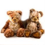 Charlie Bears, "Tony", 52cm, and "Bracken" 54cm, both with name tags.