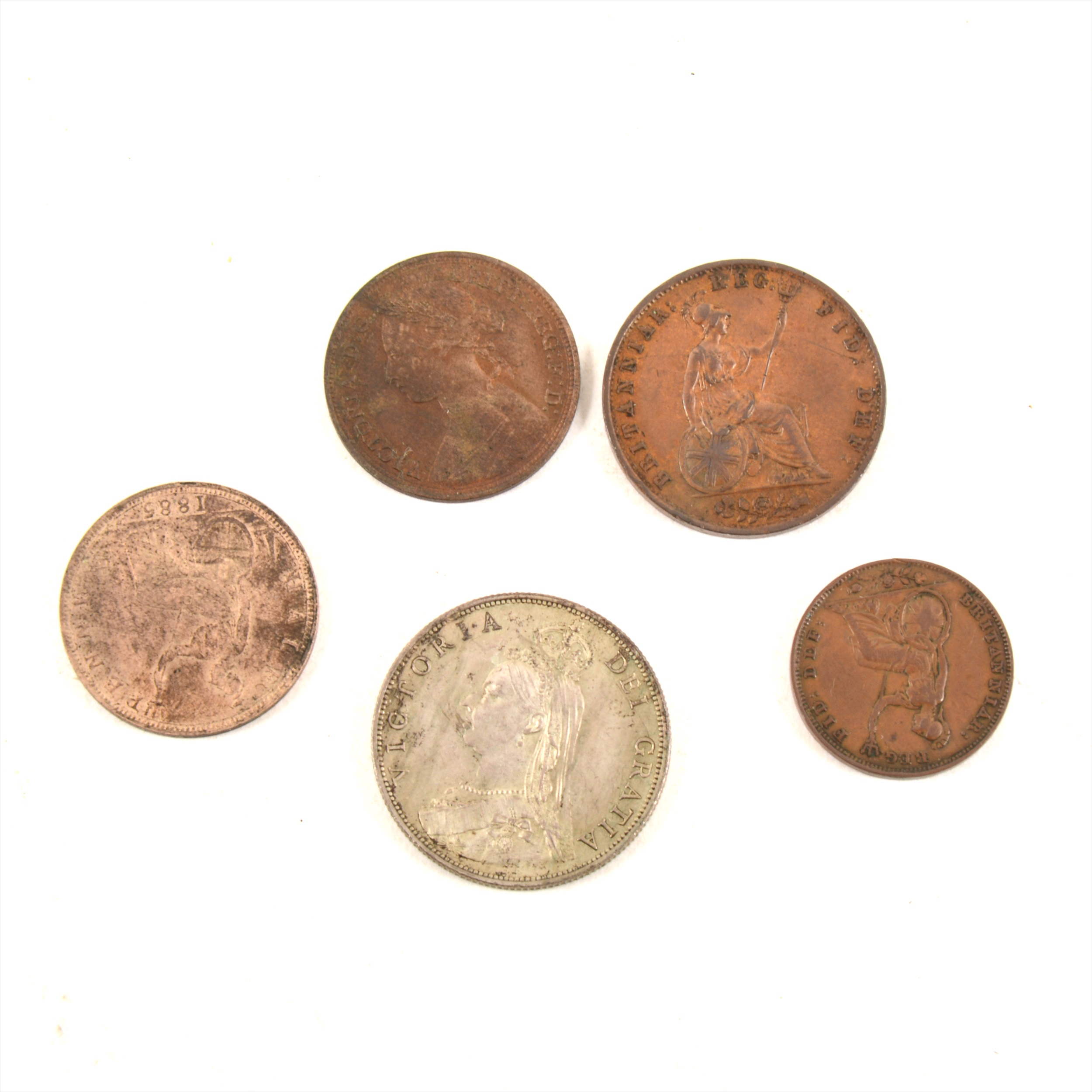 Small collection of Victorian silver Maundy Money, including some 'young head' coins; together - Image 2 of 2