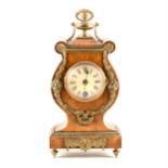 A French Empire style stained walnut and gilt metal mantel clock, Lenzkirch ...