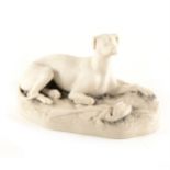 Copeland parian model of a Gun Dog