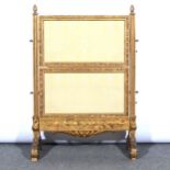 A gilt finish two-tier screen table,