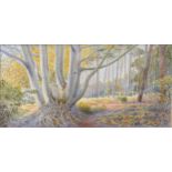 Leeson Rowbotham, An Autumn woodland scene, ...