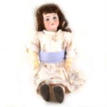 S&C Schutzmeister & Quendt bisque head doll, with sleepy eyes, open mouth, composition body, 70cm.