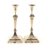 A pair of silver candlesticks, William Hutton & Sons Ltd, London and Sheffield 1900