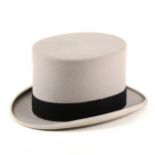 Austin Reed grey silk top hat,