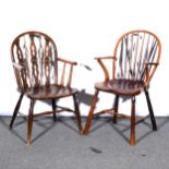 Two Victorian Windsor chairs,
