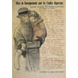 A French World War I lithographic poster, Office de Renseignements pour les Familles de Dispersees
