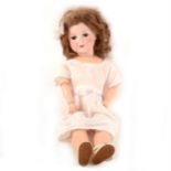 Wallershahser bisque head doll, with sleepy eyes, open mouth, composition body, 61cm.