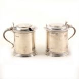 Pair of silver mustard pots, Viner's Ltd (Emile Viner)