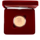Royal Mint Queen Elizabeth The Queen Mother gold proof crown coin,