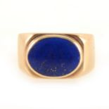 A lapis lazuli dress ring.