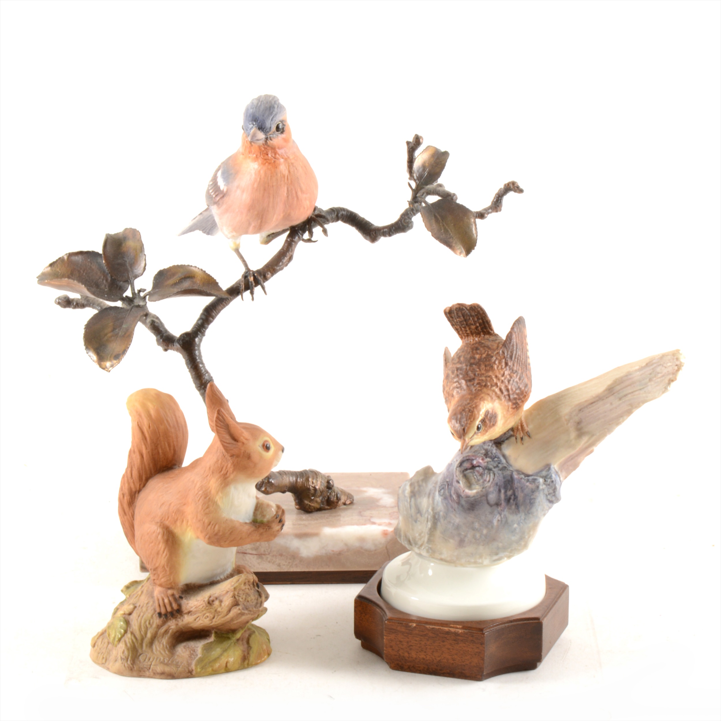 Red squirrel - Aynsley Porcelain 1975, wren - Albany Fine China, chaffinch - Albany Fine China with
