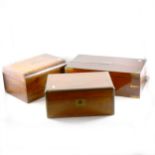 Victorian mahogany writing box, another walnut box