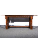 Joined oak refectory table,