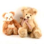 Charlie Bears, "Paige", 40cm, with name tag, and one other with ginger and white fur, no name tag,