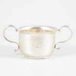 Small Queen Anne style porringer, marks cancelled