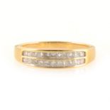 A diamond two row eternity ring.