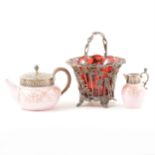 Royal Worcester teapot and milk jug,