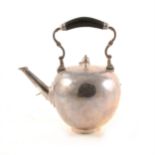 George II style tea kettle, marks cancelled