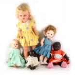 Five composition and bisque head baby dolls, some (a/f)