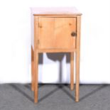 A stripped pine pot cupboard,