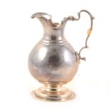 Small Queen Anne style ewer-shape jug, marks cancelled