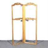 A French style gilt gesso single-fold screen,