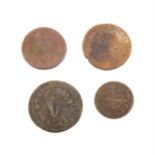 James II Silver Maundy Twopence, 1686; Penny, 1685; small collection of Charles II silver and copper