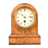 A Victorian walnut cased mantel clock, signed Kleyser & Co