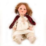 Heubach Köppelsdorf bisque head doll, 342.3 head stamp, sleeping eyes, open mouth composition body,