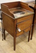 A George III mahogany wash stand W.54cm