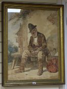 Joseph H. Barnes (act. 1867-1887)watercolourStudy of an itinerant labourer seated outside an