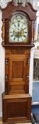 An early 19th century mahogany and oak 8-day longcase clock H.221cm