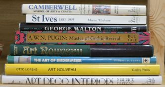 A quantity of reference books relating to Art Movement; Art Deco, Art Nouveau, Gothic Revival,