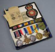 A WW1 Military Medal group to Lieut L.V.Beckett R.E/RAF comprising trio. M.M and Croix de Guerre.