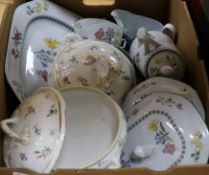 A Spode Summer Palace part dinner service and two Continental porcelain tureens