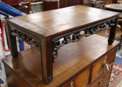 A Chinese rosewood Kang table W.77cm