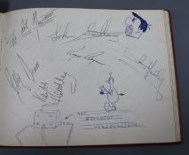 A Radio One Club autograph album, c.1968, presented to the vendor's sister as a prize by Radio One