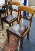 A set of eight William IV mahogany dining chairs and two others