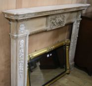 A pine fire surround W.175cm