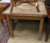 An oak draw leaf dining table W.99cm