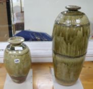 A collection of Richard Battersham studio pots